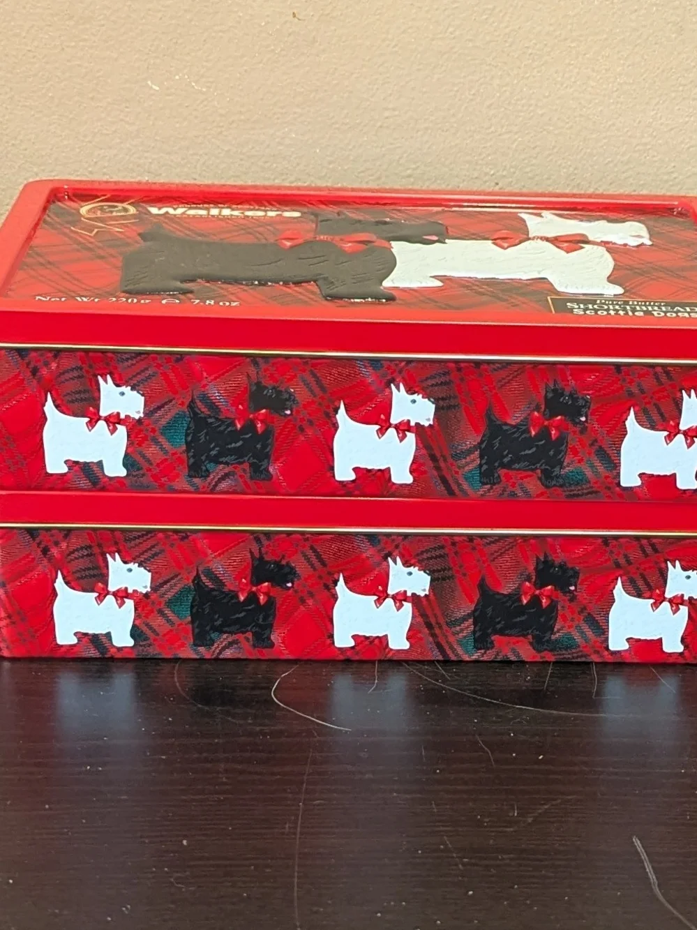 Walkers Pure Butter Shortbread Scottie Dogs Cookie Tins Set 2